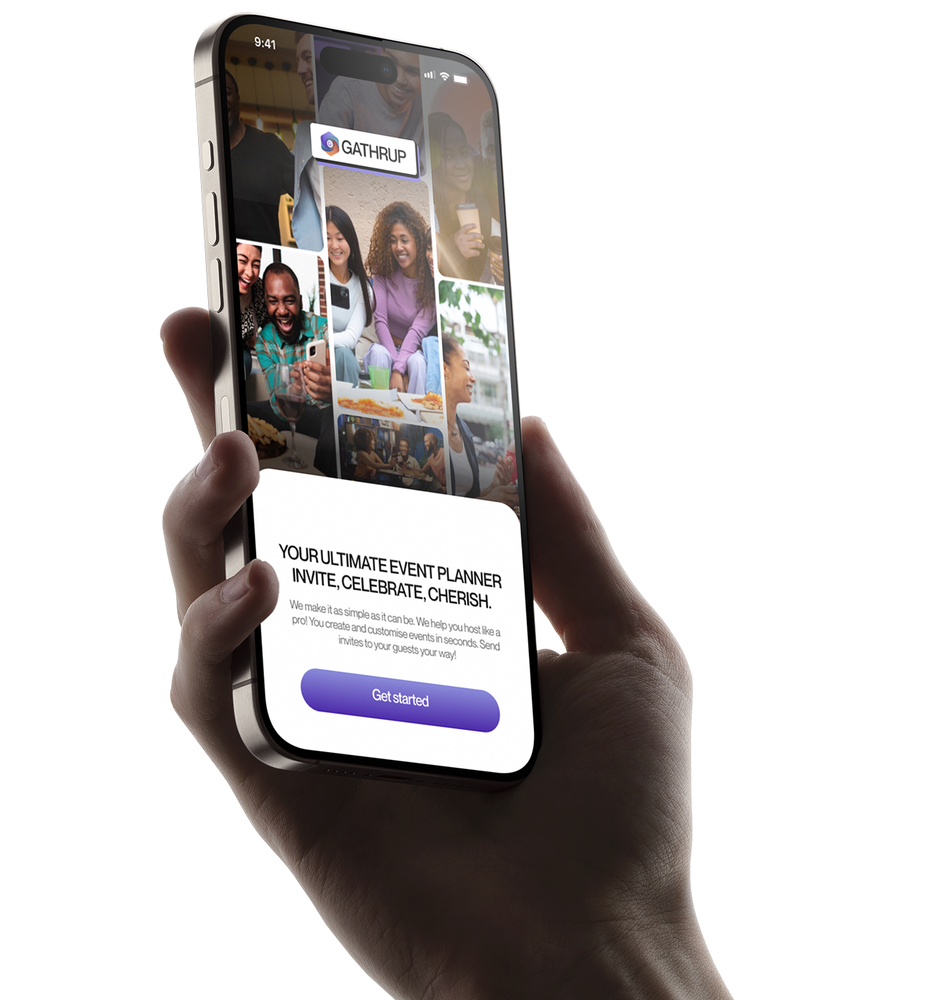 GathrUp app on a phone